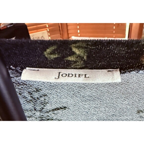 JODIFL Floral Long Sleeve Dress P2190 Made In The USA Soft Rayon Blend - Picture 4 of 4